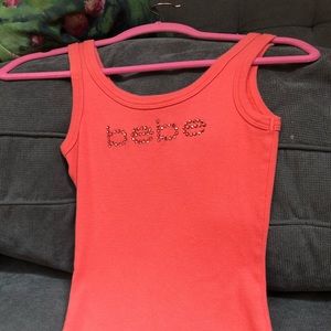 BEBE rhinestone tank top